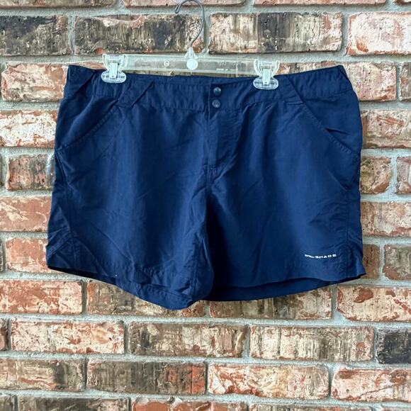 Columbia PFG Womens Navy Lightweight Shorts Omni Shade XL Fishing Outdoors - Picture 2 of 8